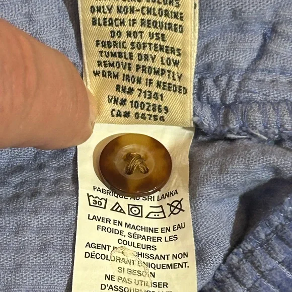 L.L.Bean Women’s Corduroy Shirt Jacket Shacket Blue 100% Cotton – Size Large - Picture 5 of 7